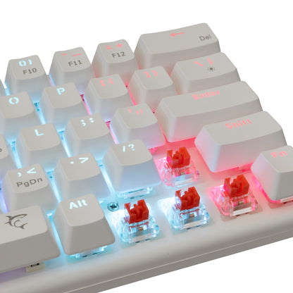 Klaviatūra balta ar Red Switches. White Shark GK-002211 Wakizashi