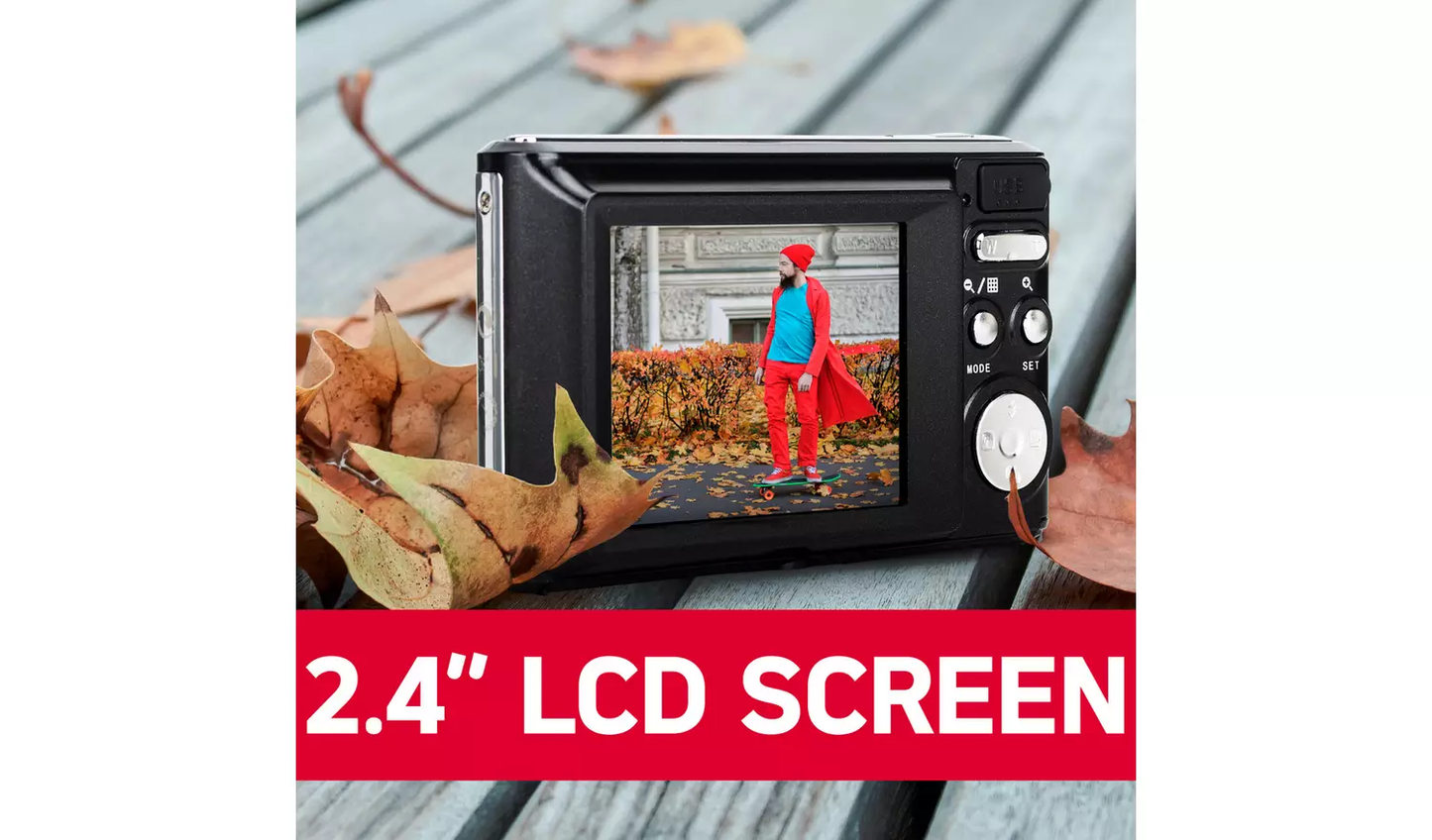 Digitālā kamera ar 24 MP sensoru un 8x tālummaiņu - AGFA DC5500 Black