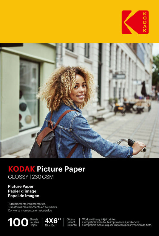 Kodak Picture Paper 230g 11.8 mil Glossy 4/6x100 (9891164)