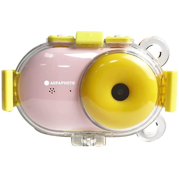 Водонепроницаемая розовая детская камера AGFA Realikids ARKCWPK — 32 МП, Full HD, ЖК-дисплей 2,4 дюйма, 600 мАч, режим селфи, фотофильтры, динамики