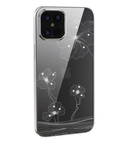 iPhone 12 Pro Max case with Swarovski elements - Devia Crystal Flora