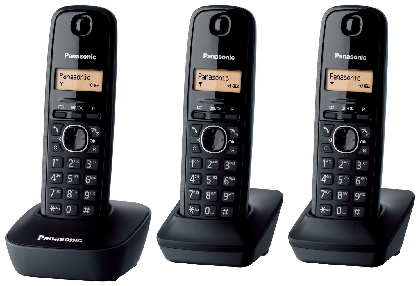 DECT telefons ar kalendāru un ID zvaniem, Panasonic KXT-TG1613JTH, melns