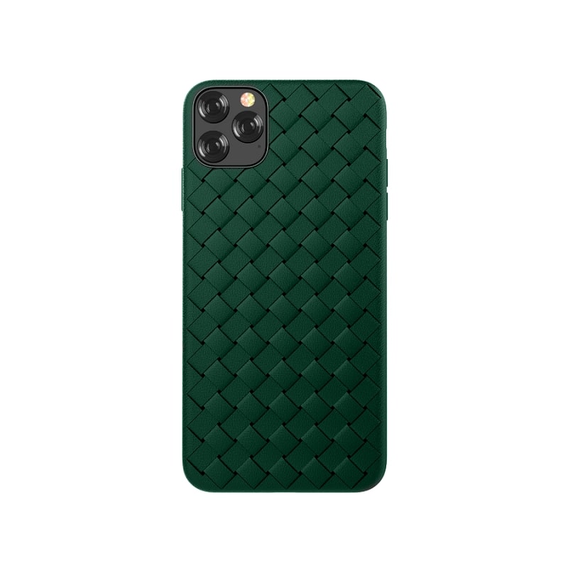 Protective cover for iPhone 11 Pro Max, green, Devia Woven Pattern