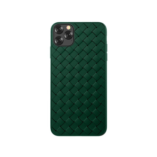 TPU protective cover for iPhone 11 Pro Max with woven pattern, green - Devia