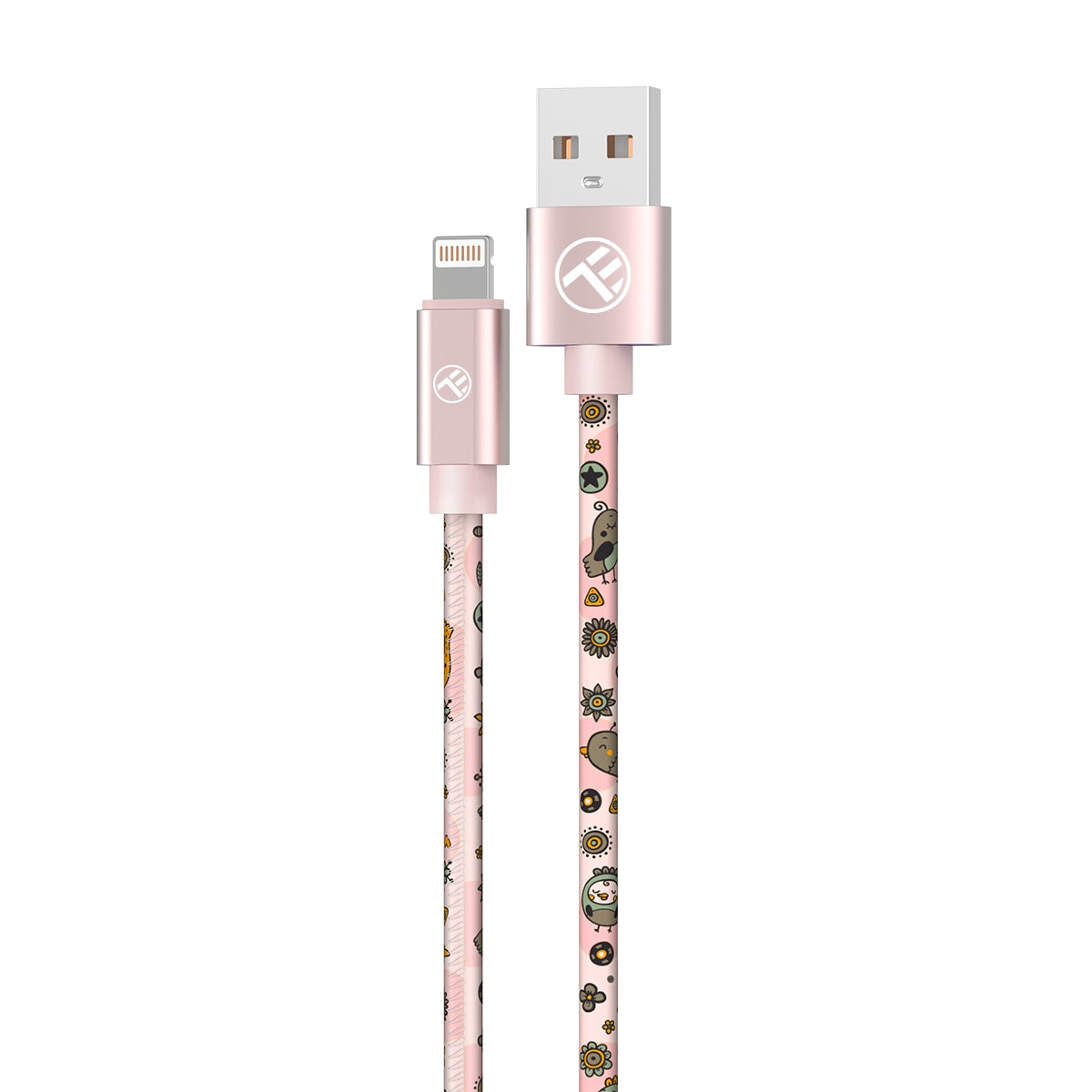 USB to Lightning cable, 3A, 1m, Pink - Tellur Graffiti