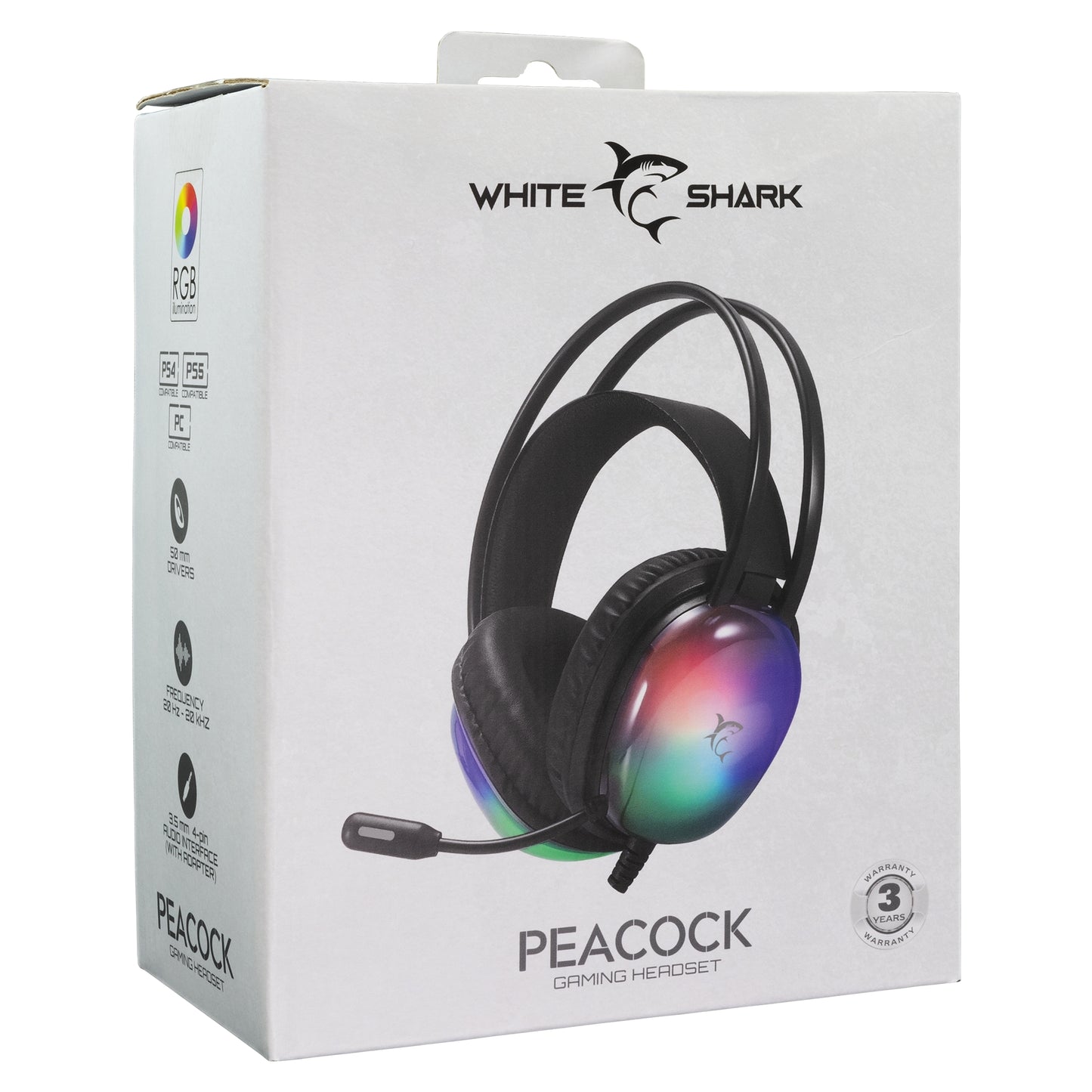 Игровая стереогарнитура с RGB-подсветкой — White Shark GH-2444