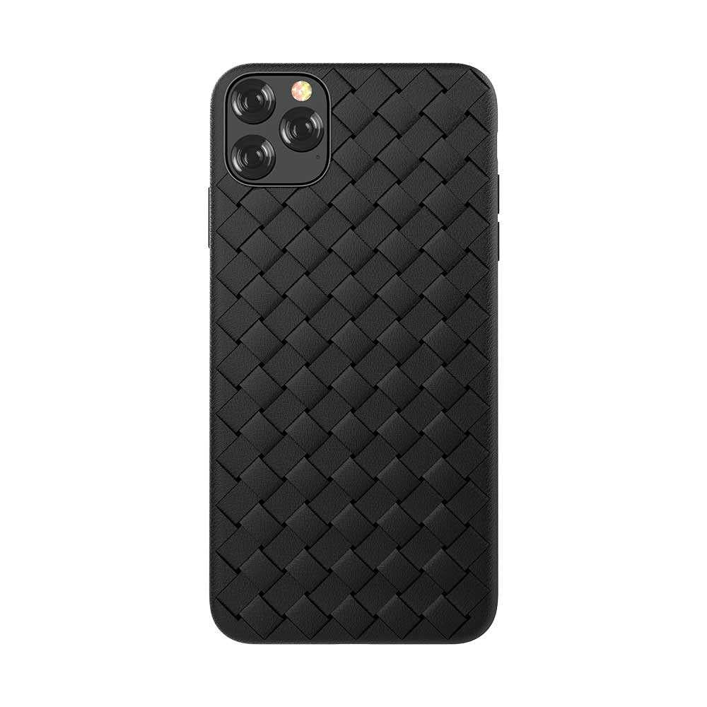 iPhone 11 Pro case with woven pattern, Devia, black