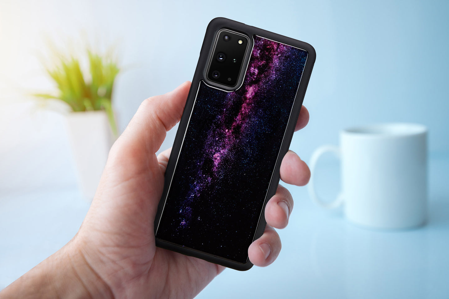 Samsung Galaxy S20+ aizsargvāciņš "Milky Way" melns