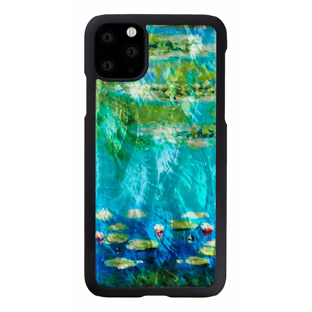 Smartphone cover for iPhone 11 Pro Max, water lilies, black