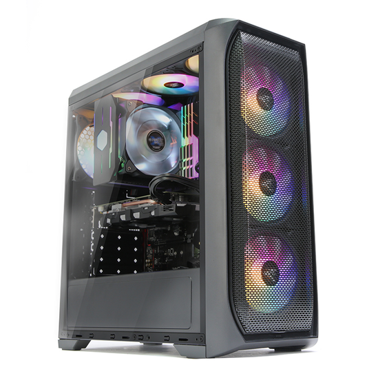 Computer case with RGB fans, Zalman N5 MF ATX