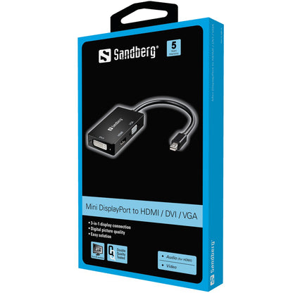 Переходник Sandberg 509-12 MiniDP&gt;HDMI+DVI+VGA