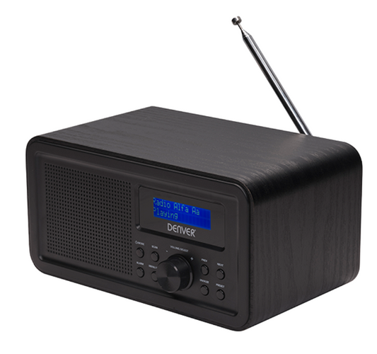 Digitālais radio ar modinātāju Denver DAB-30 Melns