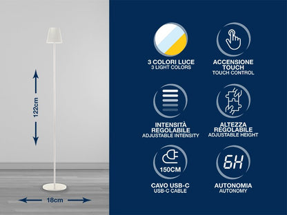 Rechargeable sofa lamp with touch switch Beper P201UTP402