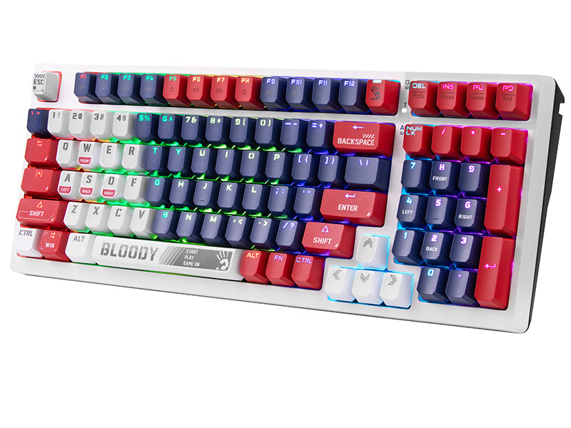 Kompakta mehāniskā tastatūra RGB A4Tech Bloody S98