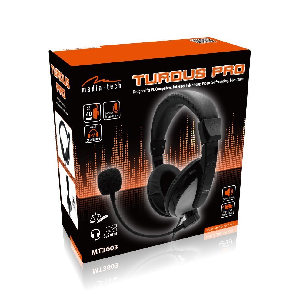 Media-Tech Gamer headset with microphone MT3603 Turdus Pro