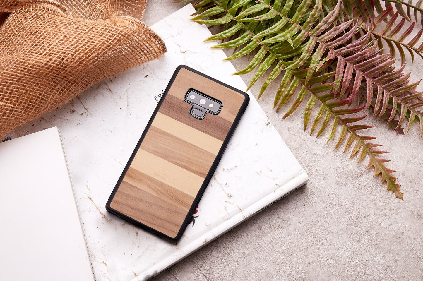 Smartphone Macs Samsung Galaxy Note 9, natural wood