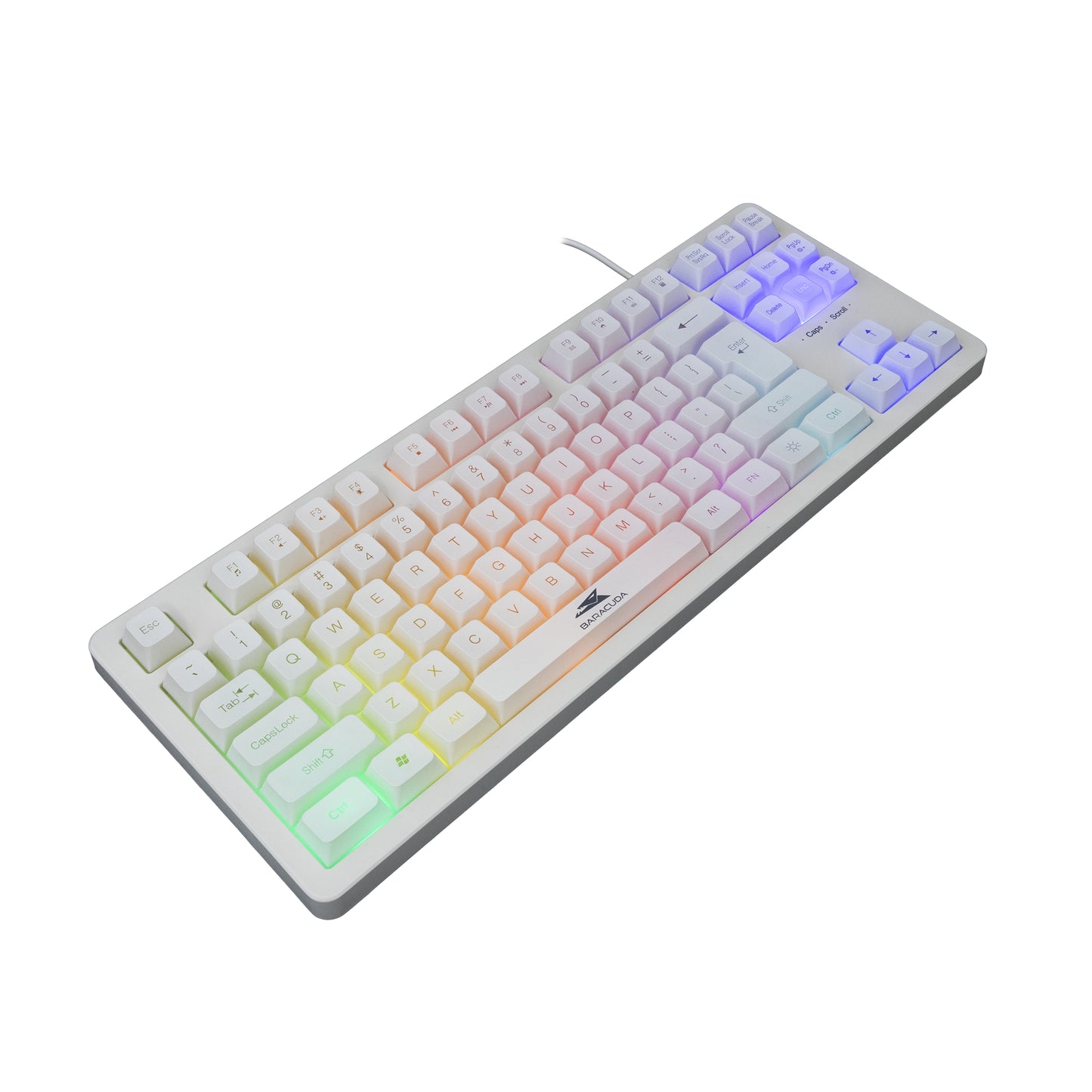 Baracuda Krill White US spēļu klaviatūra ar RGB apgaismojumu BGK-01114