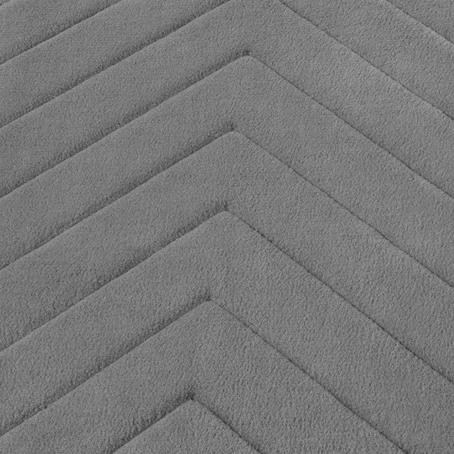 Gray Beldray Chevron Memory Foam Bath Mat