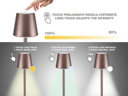 Rechargeable table lamp with touch switch Beper P201UTP103