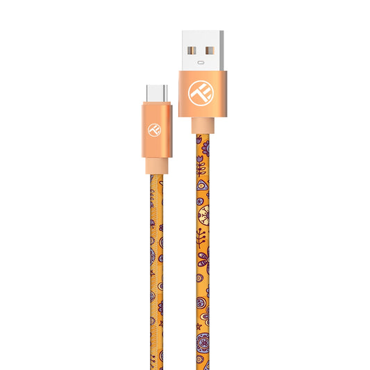 Tellur Graffiti USB to Type-C Cable 3A 1m Orange