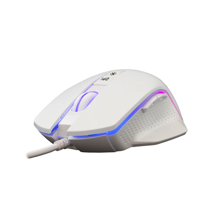 Gaming mouse with RGB lighting, 6400 DPI, White Shark GM-5009