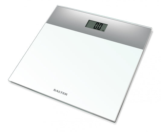 Salter 9206 SVWH3R Glass Electronic Scale Silver/White