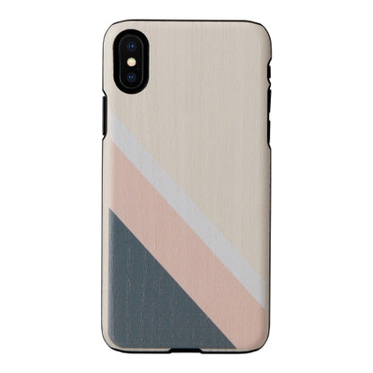 Natural wood smartphone cover for iPhone X/XS, pink, MAN&amp;WOOD