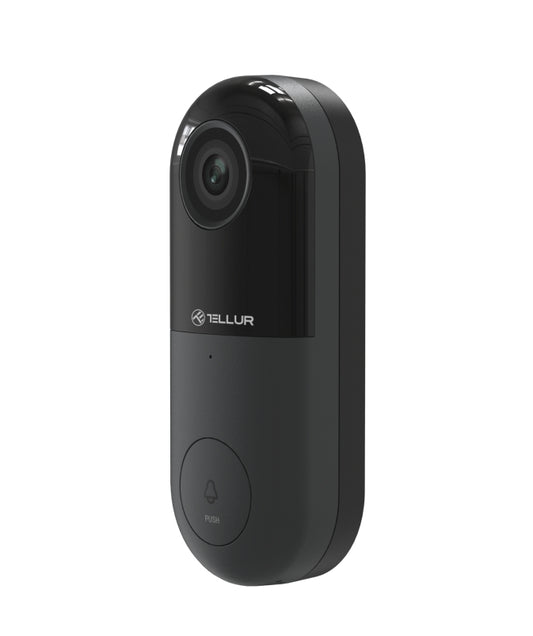 Видеодомофон Tellur Smart WiFi 1080P, PIR, проводной, черный