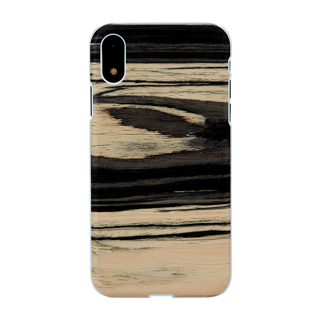 iPhone XR cover natural wood, MAN&amp;WOOD, white ebony