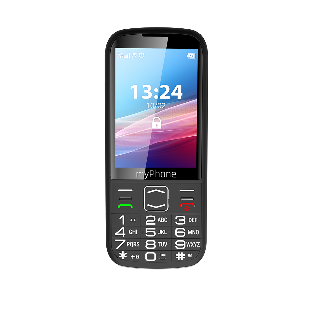 Podziņu Phone with TFT Display and DualSIM, MyPhone HALO 4 LTE Black