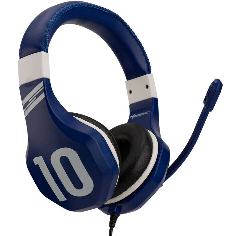 Gaming headset with microphone, Subsonic Football Blue with 40mm speakers