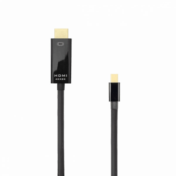 HDMI Mini DP Kabelis 2m, Melns - Sbox HDMI-MINI-DP-2