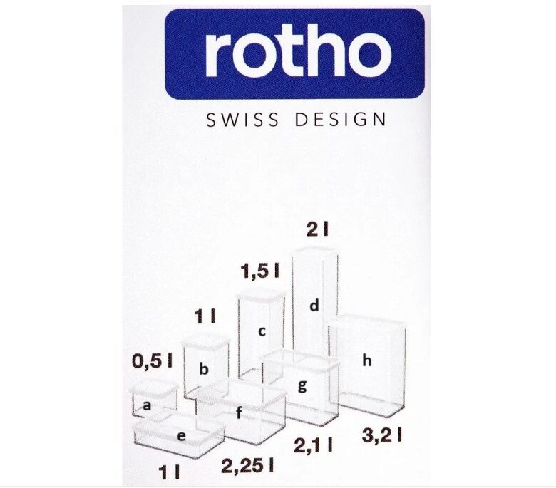 Glass food container with lid, Rotho Switzerland