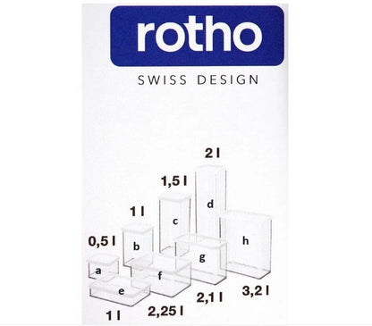 Glass food container with lid, Rotho Switzerland