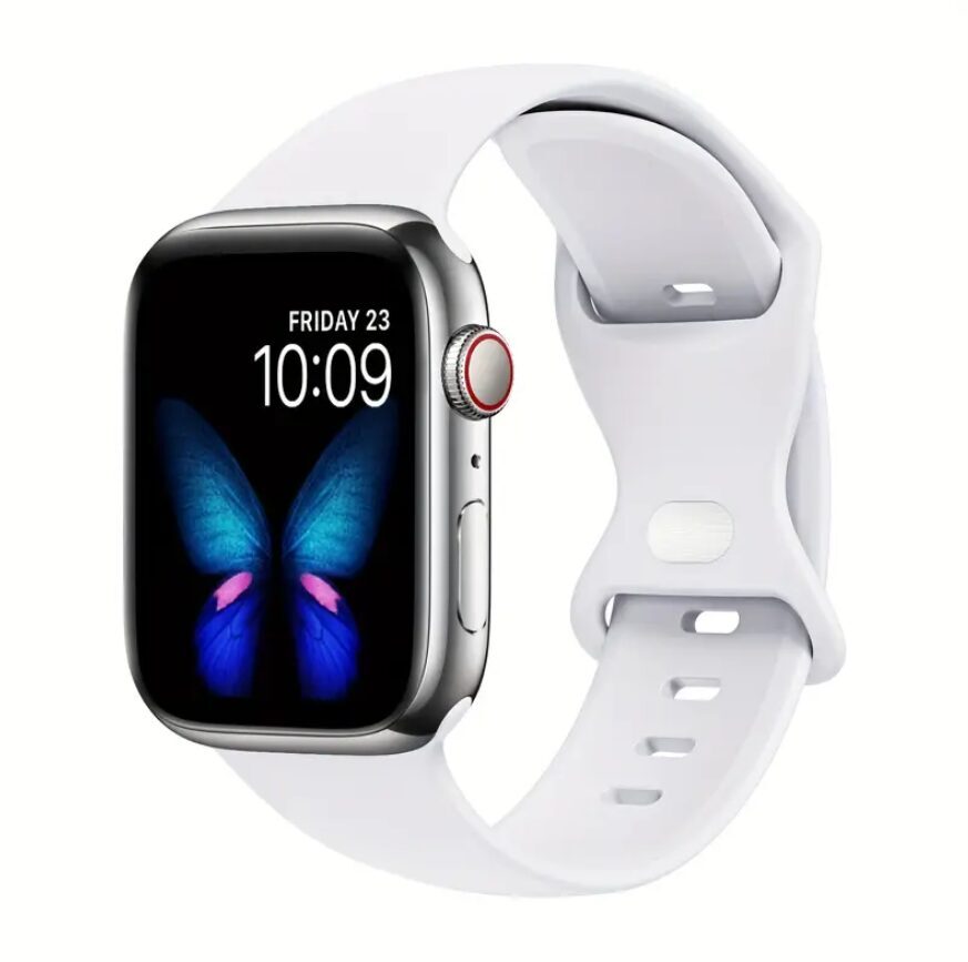 Силиконовый спортивный ремешок для Apple Watch серий 1-8, SE, Ultra