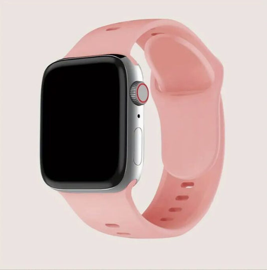 Mīksta silikona pulksteņa siksniņa. Sader ar Apple Watch 8; 7; 6; 5; 4; 3; 2; 1; SE sēriju
