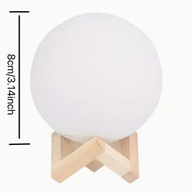 LED night lamp 3D moon shape, 7.87cm, fast delivery