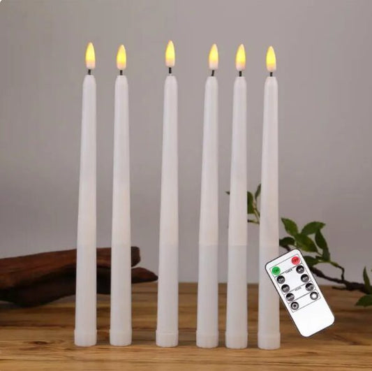 LED candles with remote control, 6 pcs. - Energy efficient, safe