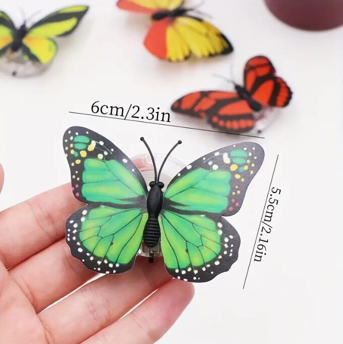 Night light decor: Colorful butterflies 6 pcs., fast delivery