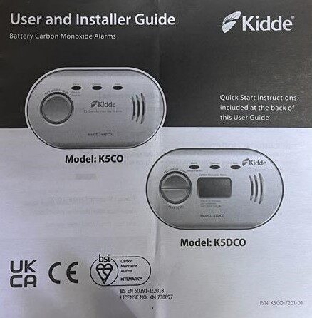 Carbon monoxide alarm with LED indicator K5CO