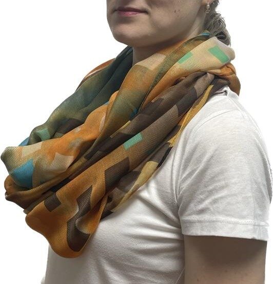 cotton and silk scarf, kerchief.