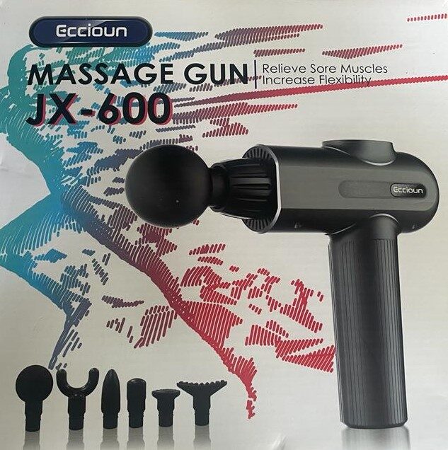 Massage gun. 6 massage heads JX-600. MASSAGE GUN-Increase Flexibility.
