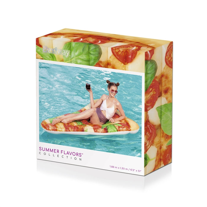 Inflatable mattress with pizza print Bestway Pizza Party Lounge 188x130cm