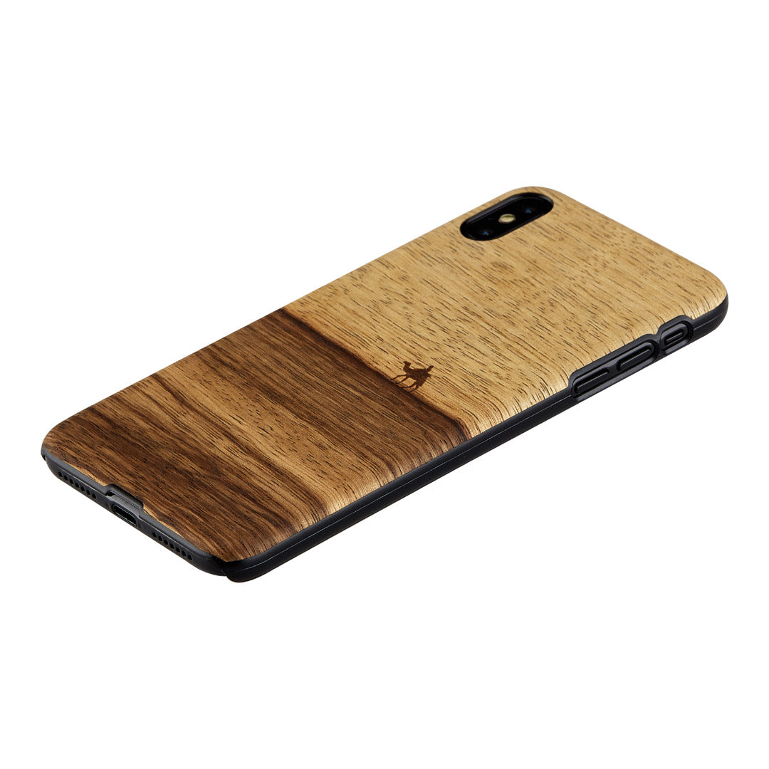 iPhone XS Max natural wood cover terra black, MAN&amp;WOOD