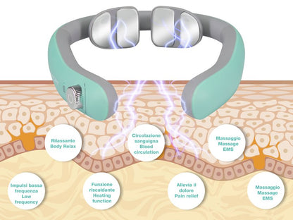 Electric neck massager with EMS and heating Beper P302MAS100