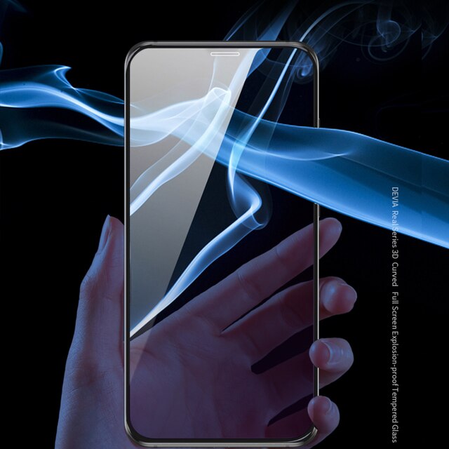 Полноэкранное закаленное стекло Devia Van Anti-blue Ray для iPhone 11 Pro Max, черный 