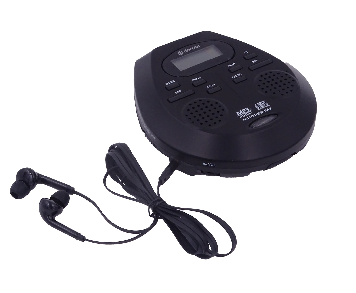 Portable CD/MP3 Player with Anti-Shock - Denver DMP-395B Black