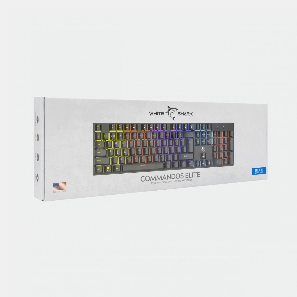 Mechanical Keyboard with LED Lighting - White Shark GK-2107