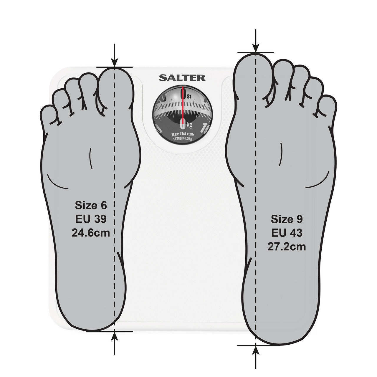 Salter 489 WHDRFEU16 Large Dial Mechanical Bathroom Scale