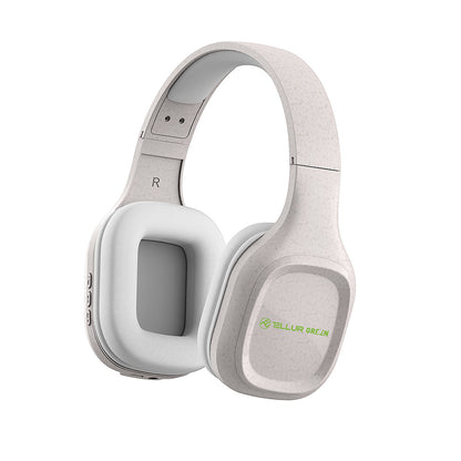 Накладные Bluetooth-наушники Tellur Green, складные, кремовые